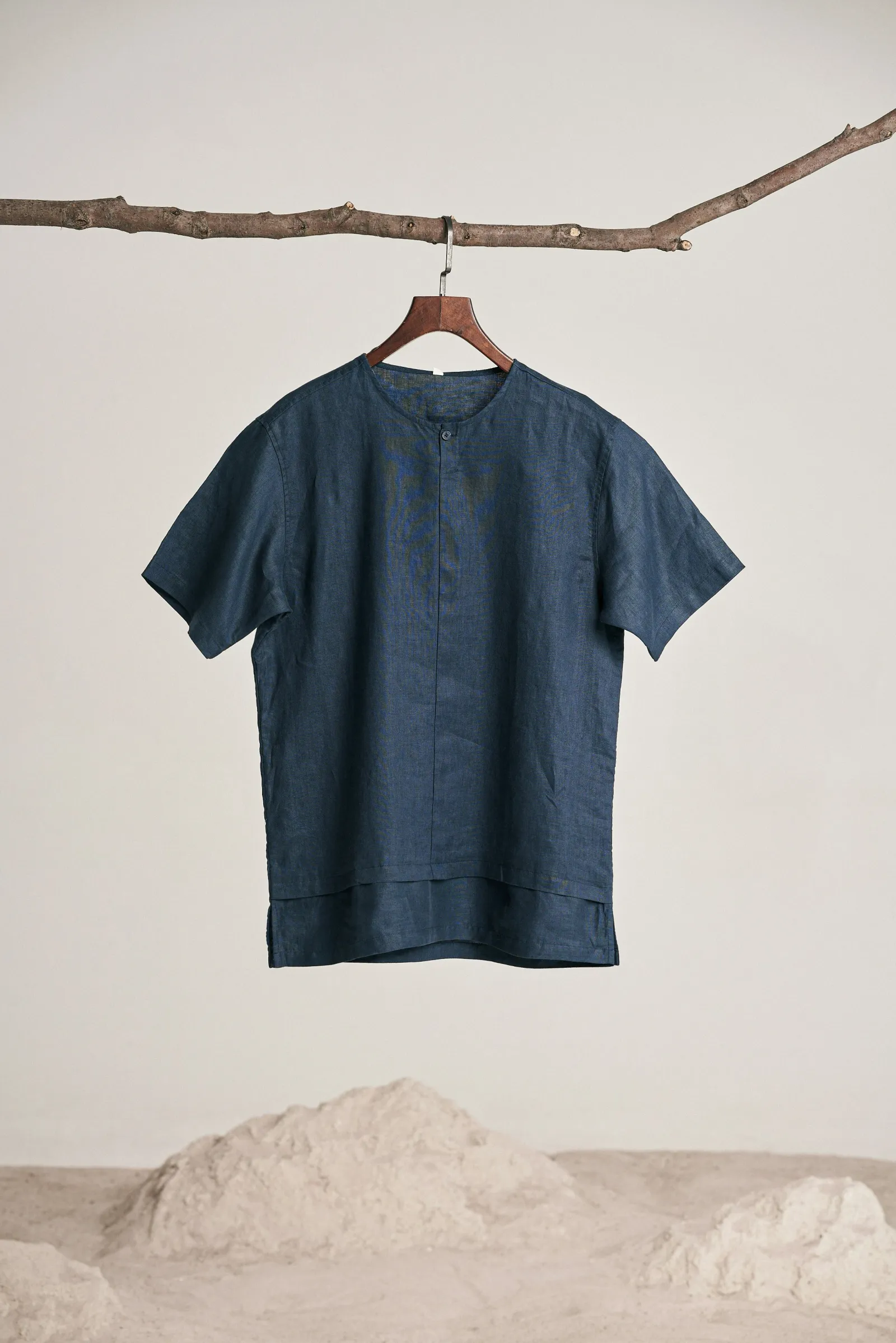 T-shirt en lin Marine